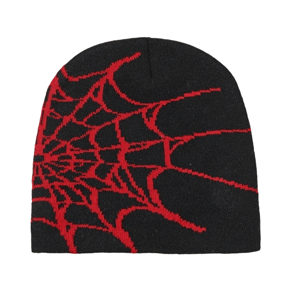 Y2K Soft Spider Web Pattern Be - Beanie Cuffed Knit recension och pris