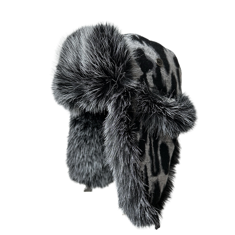 Women Leopard Print Fleece Tra - Trapper Hat Ear Flap recension och pris