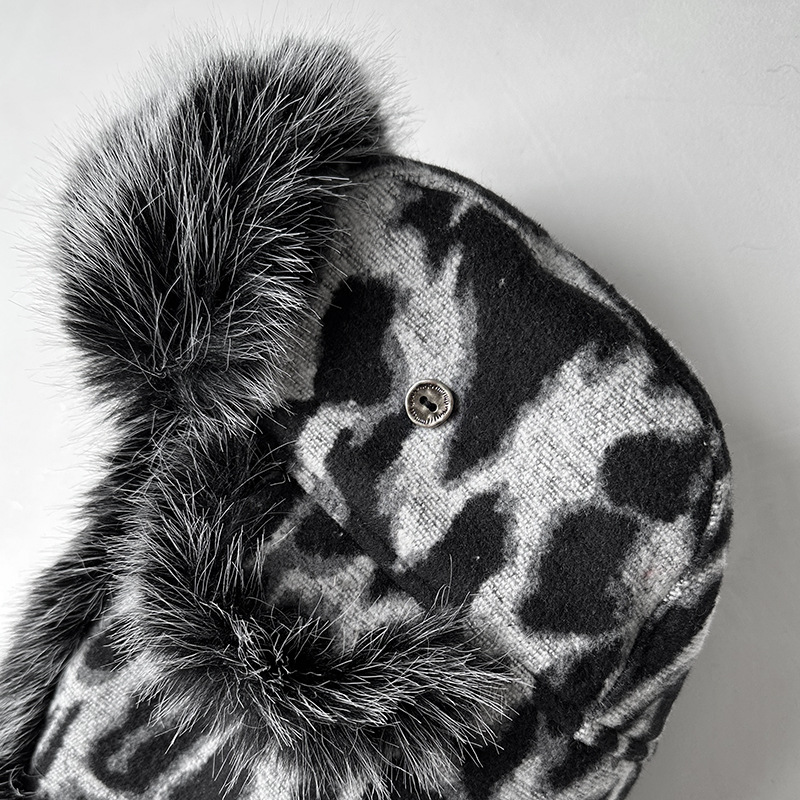 Women Leopard Print Fleece Tra - Trapper Hat Ear Flap recension och pris